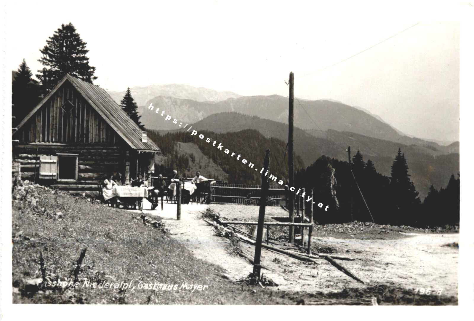 Mariazell Passhöhe Niederalpl GH Mayer 1929